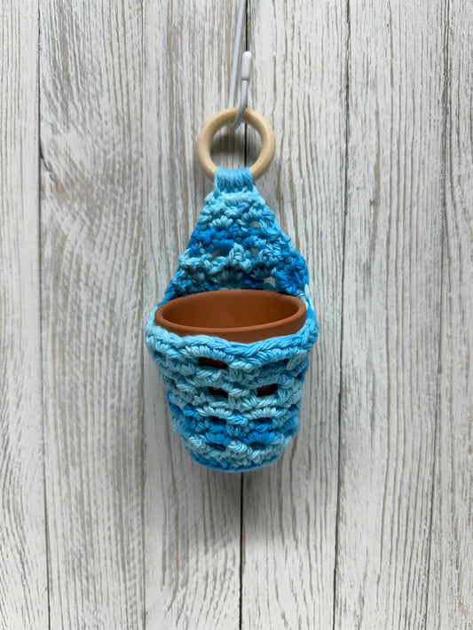 Handcrafted Cotton Wave Pot Holder For Succulents, Multicolored