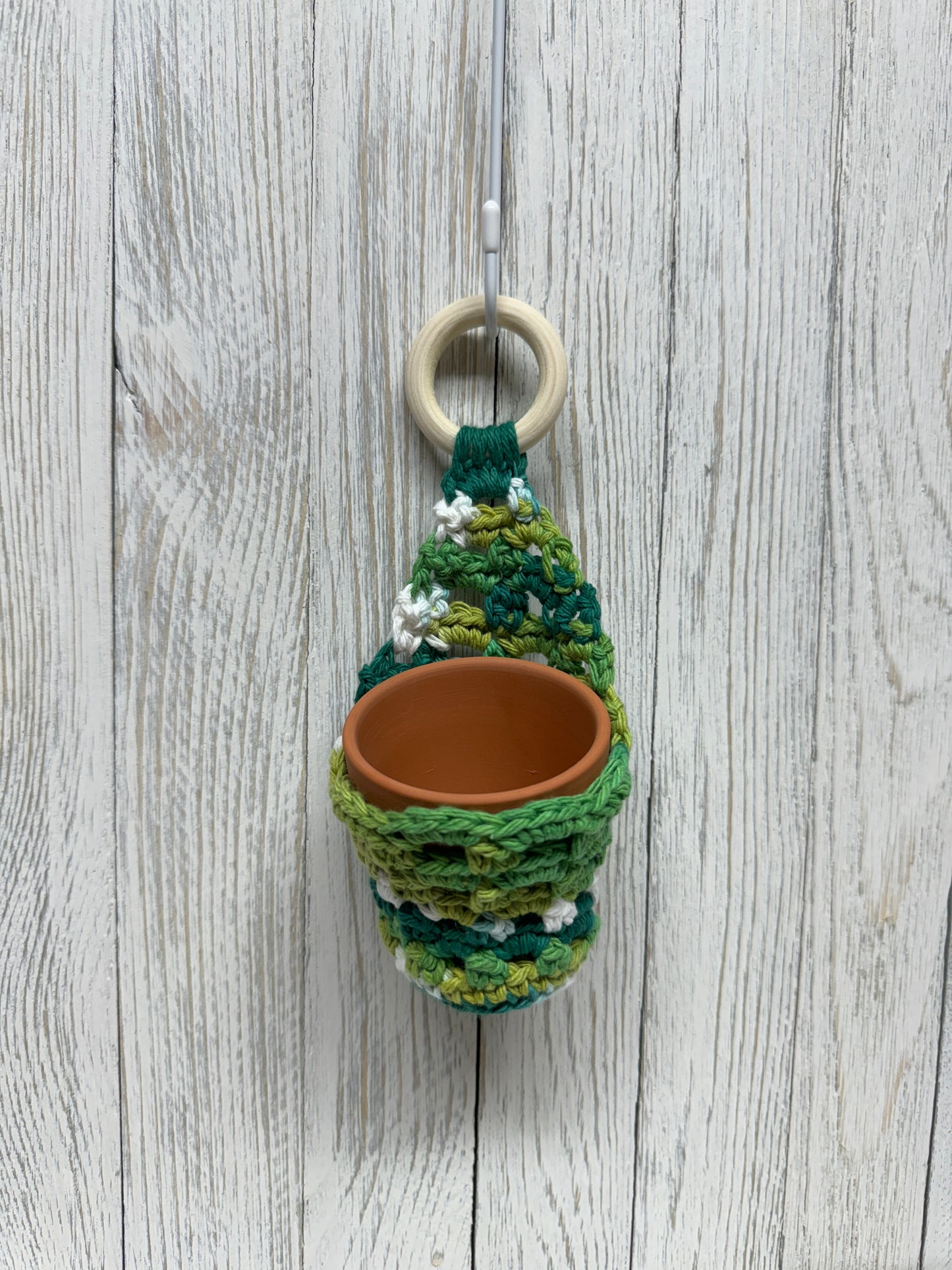 Handcrafted Cotton Wave Pot Holder For Succulents, Multicolored